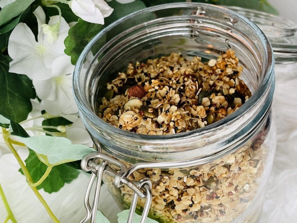 Easy high fiber meals - homemade granola