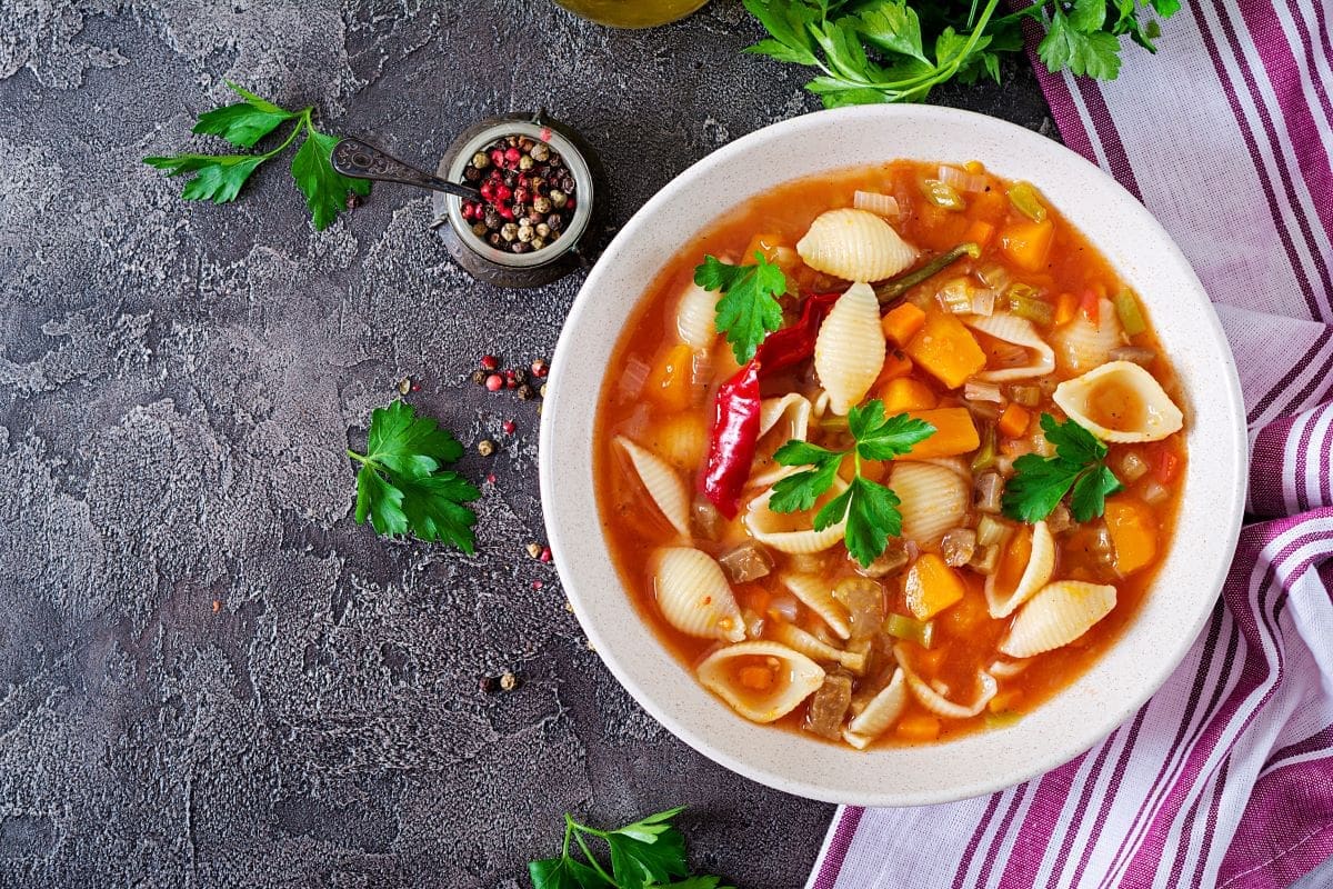 Delightful classic Italian minestrone soup recipe