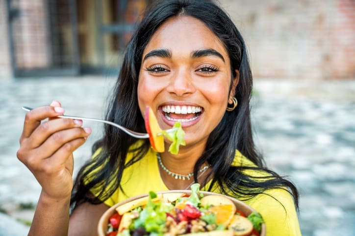 Salads and soups such as Asian Chicken Rice Soup are for menopause relief foods
