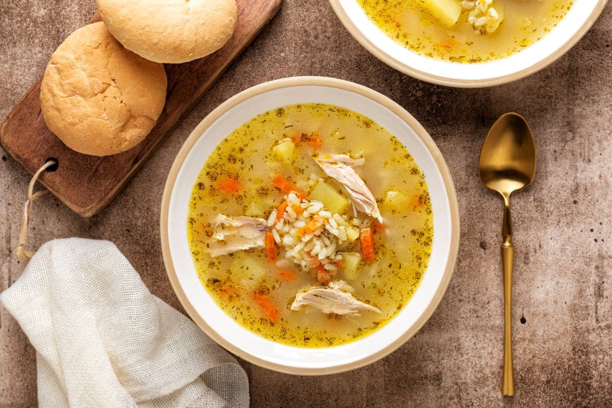 Asian Chicken Rice Soup
